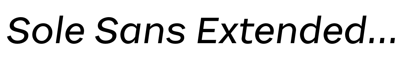 Sole Sans Extended Italic